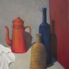 Cafetière rouge (2009) Huile sur toile 38 x 40 cm 